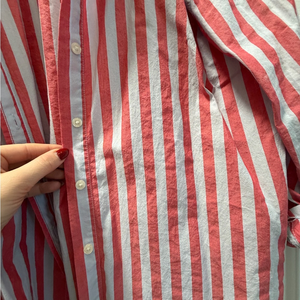 Universal Thread Red and White Striped Shirt - image 3
